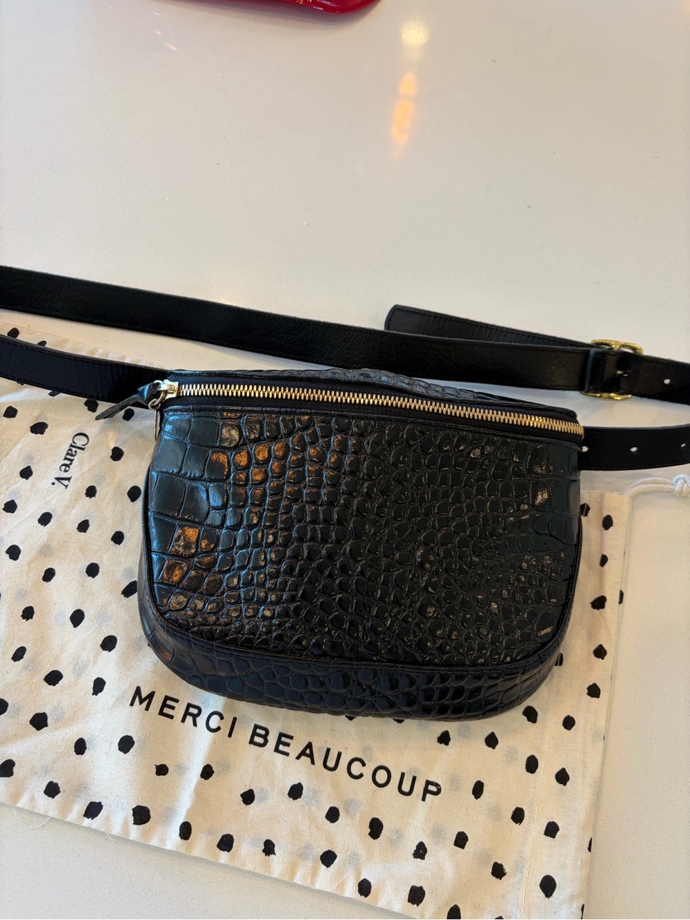Clare V. Fanny Pack , Croco
